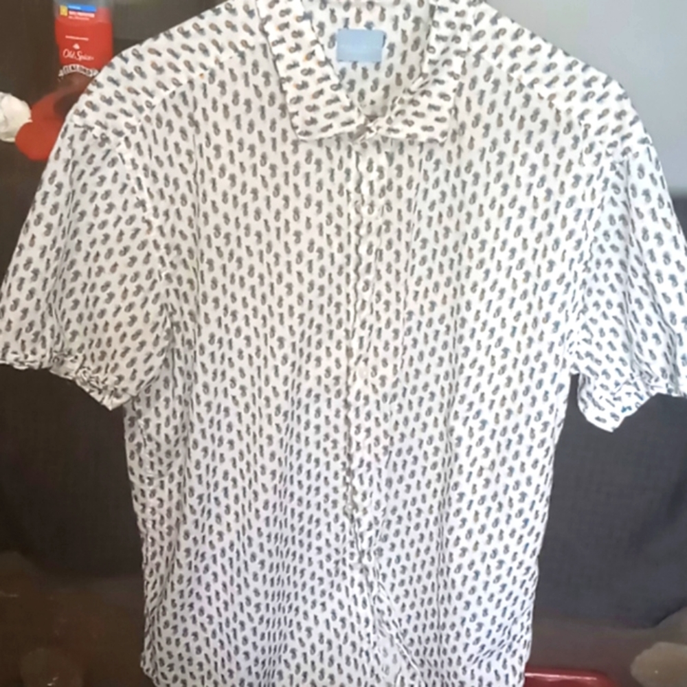 Culturata pineapple button down T shirt